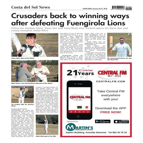 Costa del sol cricket Match reports 22 | PDF