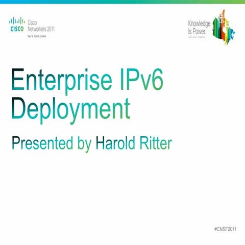 Enterprise IPv6 Deployment 