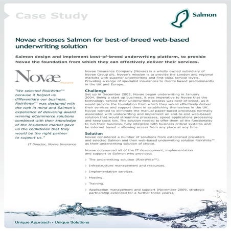 Novae insurance case study