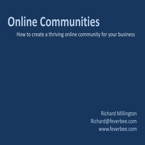 How to build a thriving online community