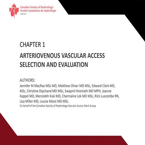 vascular access for dialysis access: seminar | PPT