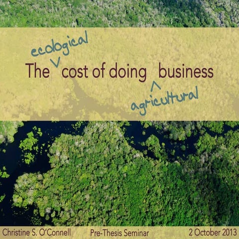 The ecological cost of doing agricultural business