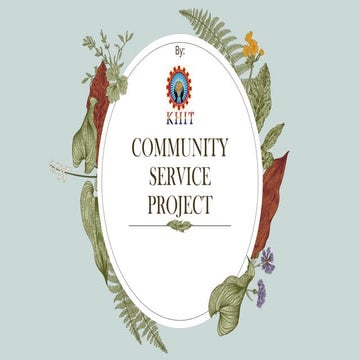 Comprehensive Community Service Project on School Education and Child ...
