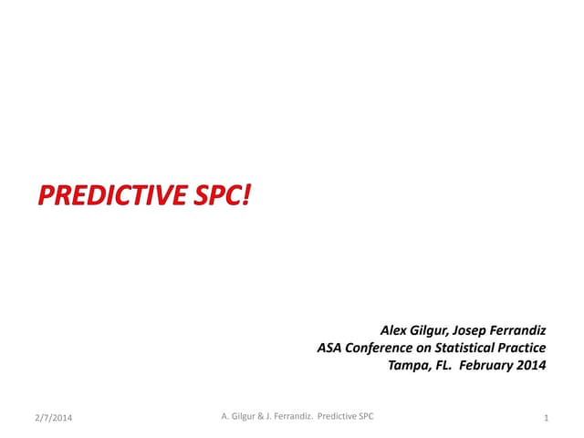 CSP2014 Predictive SPC