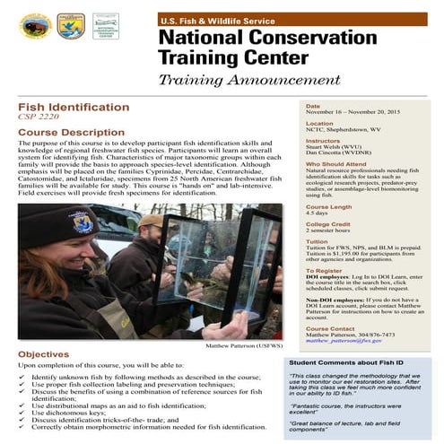 Fish Identification Course | PDF