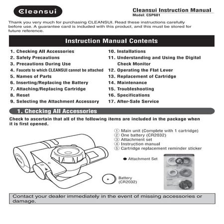 Những lưu ý khi sử dụng máy lọc nước tại vòi Cleansui CSP601