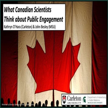 CSPC 2018 Presentation: What Canadian Scientists Think about Public Engagement