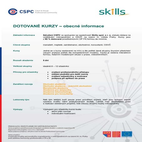Cspc skills kurzy aktualne 10'10