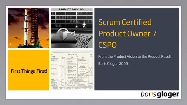 Certified Scrum Product Owner Training