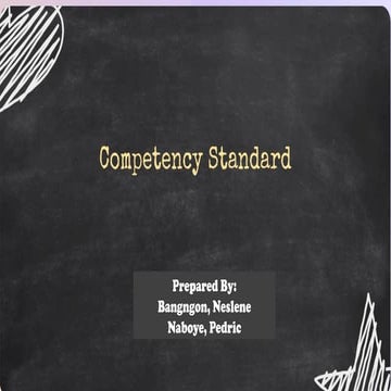 Elements and parts of a Competency Standard ppt | PPT