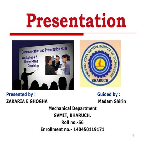 Communication skills : presentation skill - ppt
