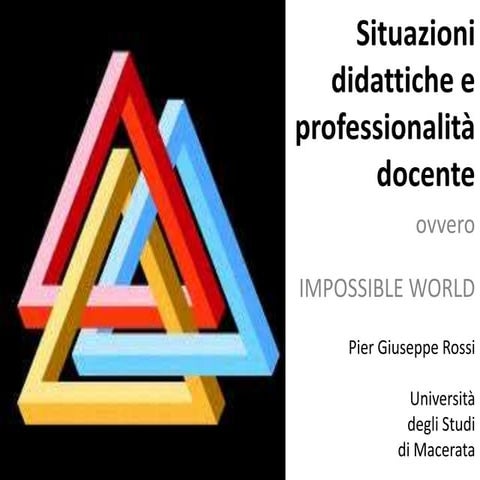 Situazioni didattiche e professionalità docente