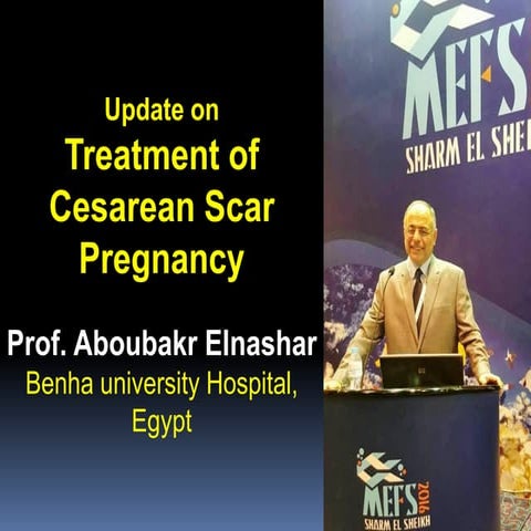 Update on Treatment of Cesarean Scar Pregnancy