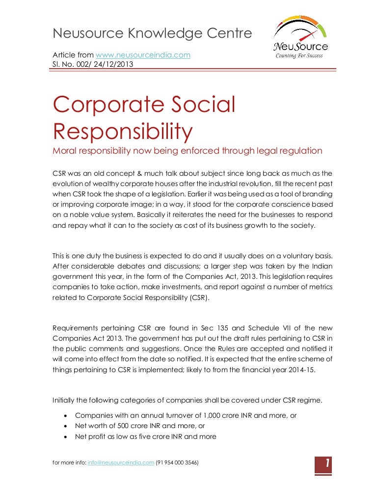 case study on corporate social responsibility of reliance