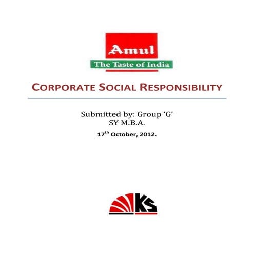 CSR Activities by AMUL