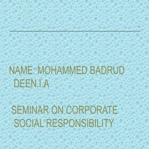 Corporate Social Responsibility