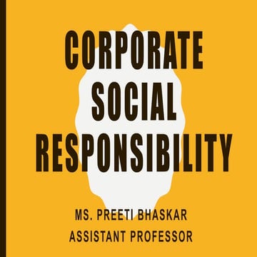 Corporate social responsibility 