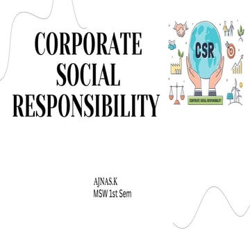 Corporate social responsibility PPT style | PDF
