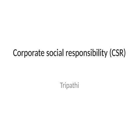 Corporate social responsibility in India