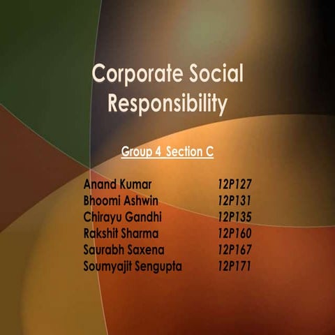Csr theories & stakeholders