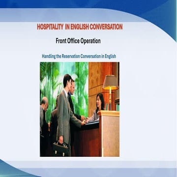 Hotel Knowledge and any people can study those lesson