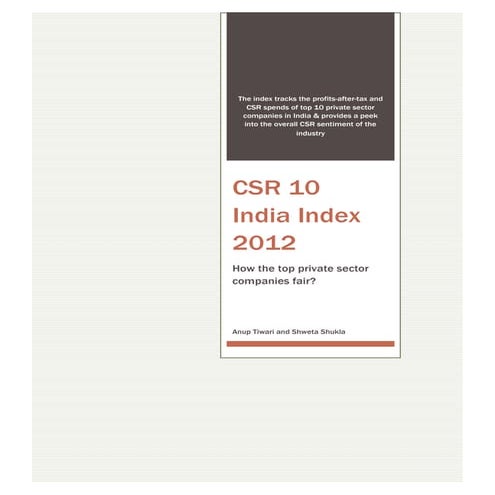 CSR 10 India Index 2012