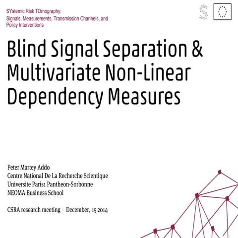 Blind Signal Separation & Multivariate Non-Linear Dependency Measures - Peter...