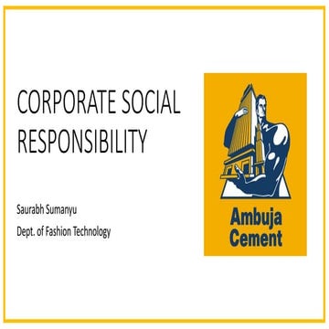 Csr ambuja cement