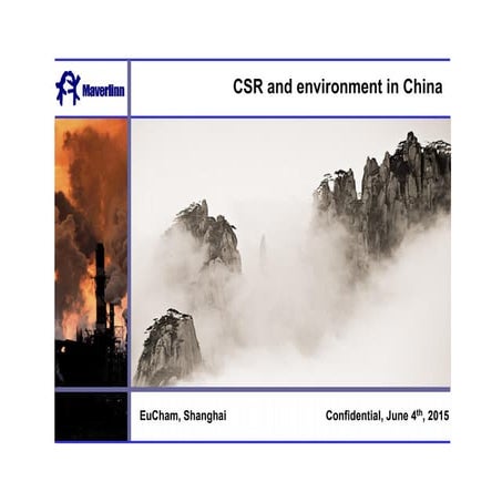 CSR and the new 2015 environment law in China (abstract) - Maverlinn