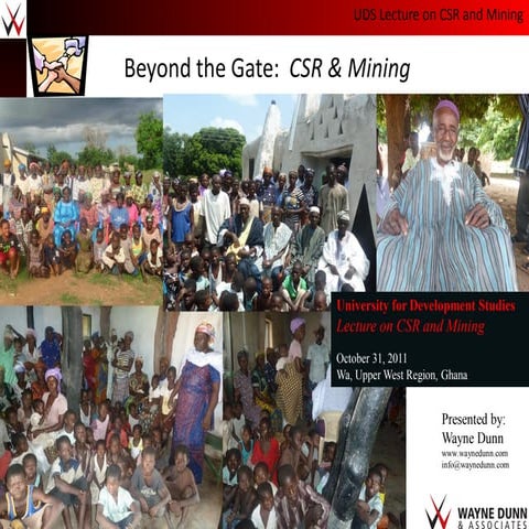 Mining and Corporate Social Responsibility - Lecture at University for Develo...