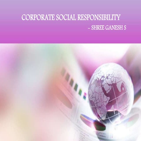 CORPORATE SOCIAL RESPONSIBILITY IN INDIA