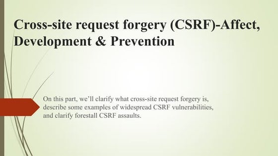 WAHS-CSRF Attacks | PPT