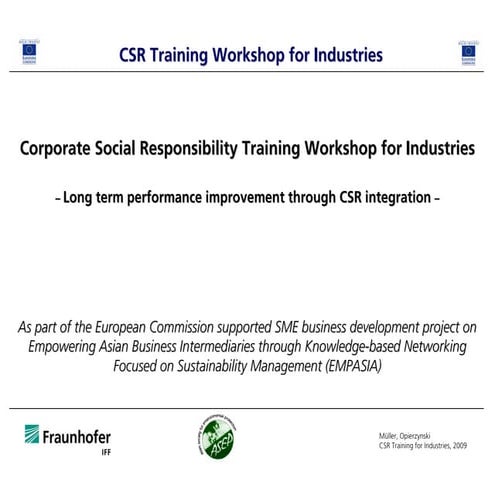 CSR in practice