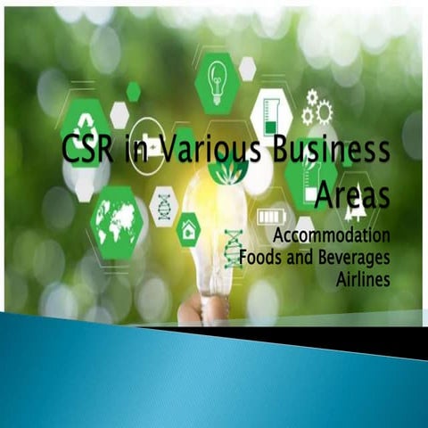 Corporate Social Responsibility in Different Business Areas