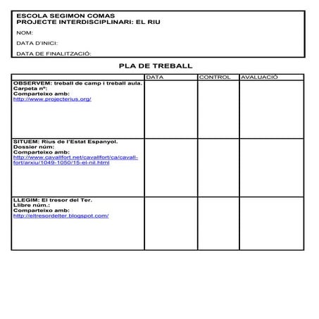 PROJECTE INTERDISCIPLINARI EL RIU CS 5è