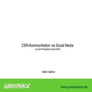 Wahrnehmung der CSR Kommunikation g...
