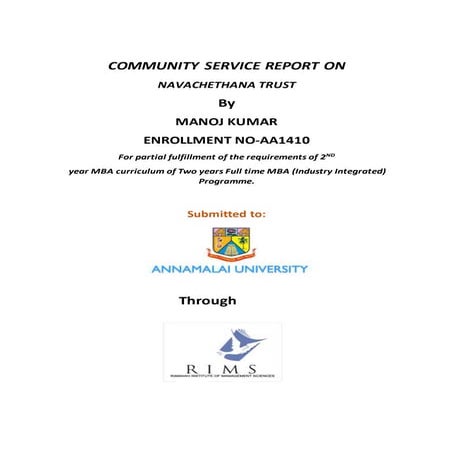 Csr navachetana trust (rims)