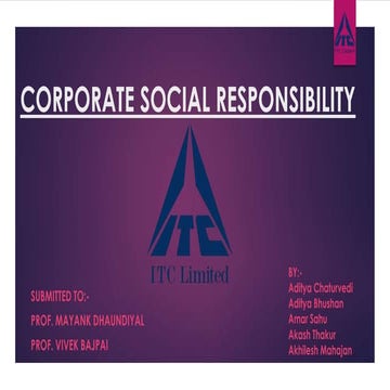 CSR on ITC Ltd.