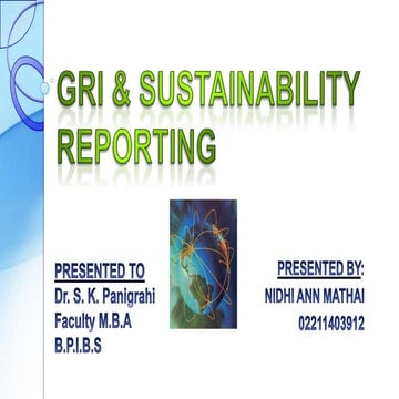 global reporting initiative & sustainability reporting