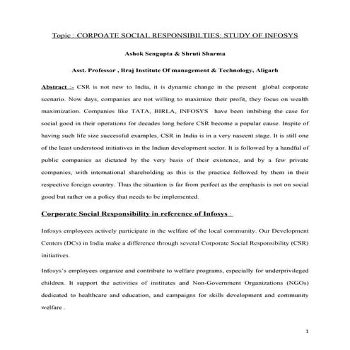 Corporate Social Resposibility