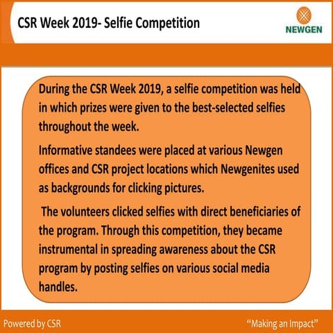 CSR Week - Selfie Competition