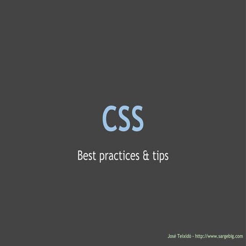 CSS Best practices | PPT