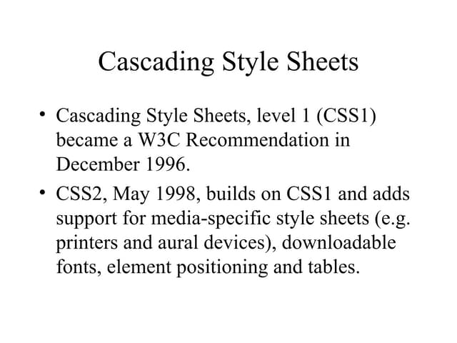 Cascading Style Sheets | PPT