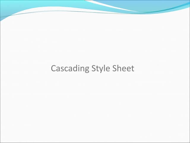 CSS - Basics