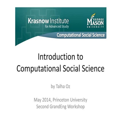 Introduction to Computational Social Science | PPT