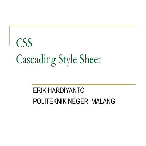 CSS | PPT
