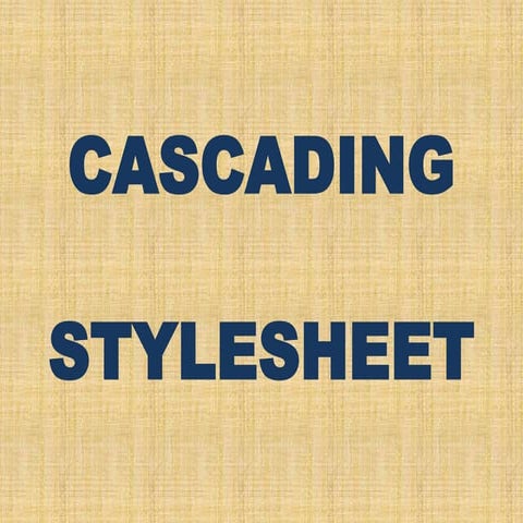 CSS(Cascading Stylesheet) | PPT