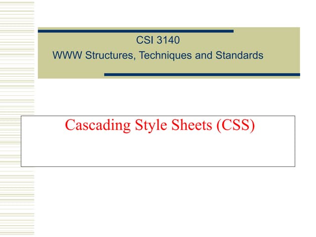 CSS Basics ro advanced training material