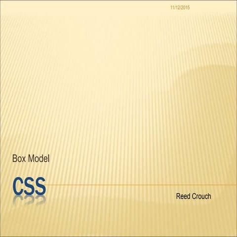 CSS Box Model Presentation | PPSX