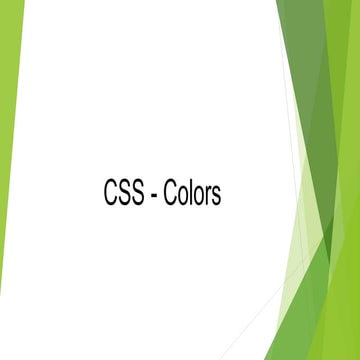 Css colors | PPT